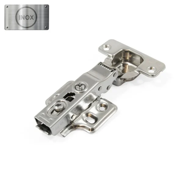 Charnière Inox Ø35 mm – Hydraulique 110° | Résiste à l’humidité| Lot de 6 Pièces