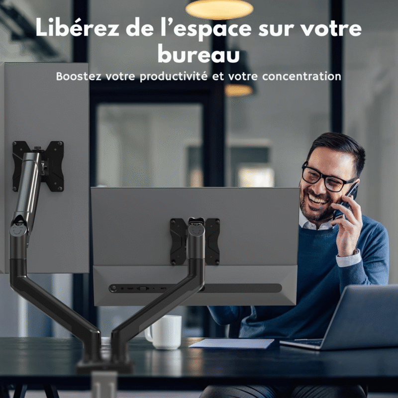 Support double écran Maroc