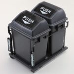 Poubelle coulissante double