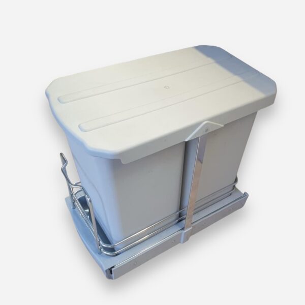 Poubelle Pelikan grise avec cache – Coulisse hydraulique