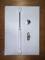 Piston hydraulique – Vérin pour porte de cuisine 100N | Finition blanc| Lot de 2 Pièces – Image 2