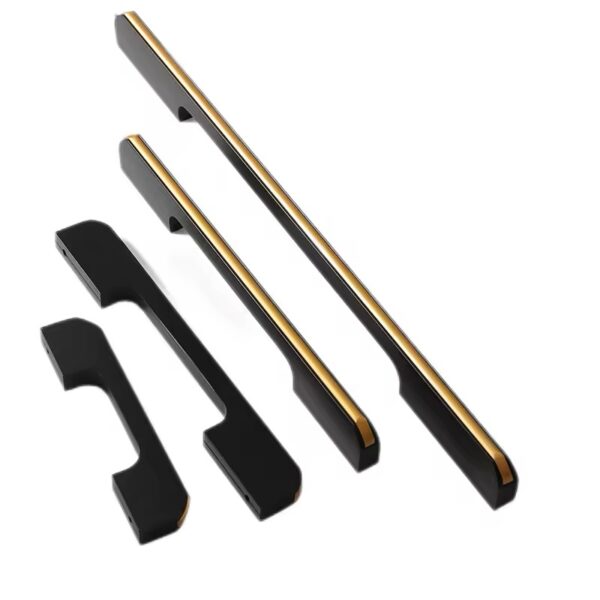 poignée pour meuble | tirette - aluminium 🌓  black/gold
