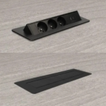 Bloc multiprise escamotable motorisé – 3 Prises + USB + Type-C – Image 2