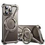 Z-Case iPhone 15 Plus : Coque Métallique Bumper, Support 360° et Compatibilité MagSafe Intégrée