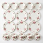 Service de Table Porcelaine Florale Vintage – Ensemble Complet 18 Pièces